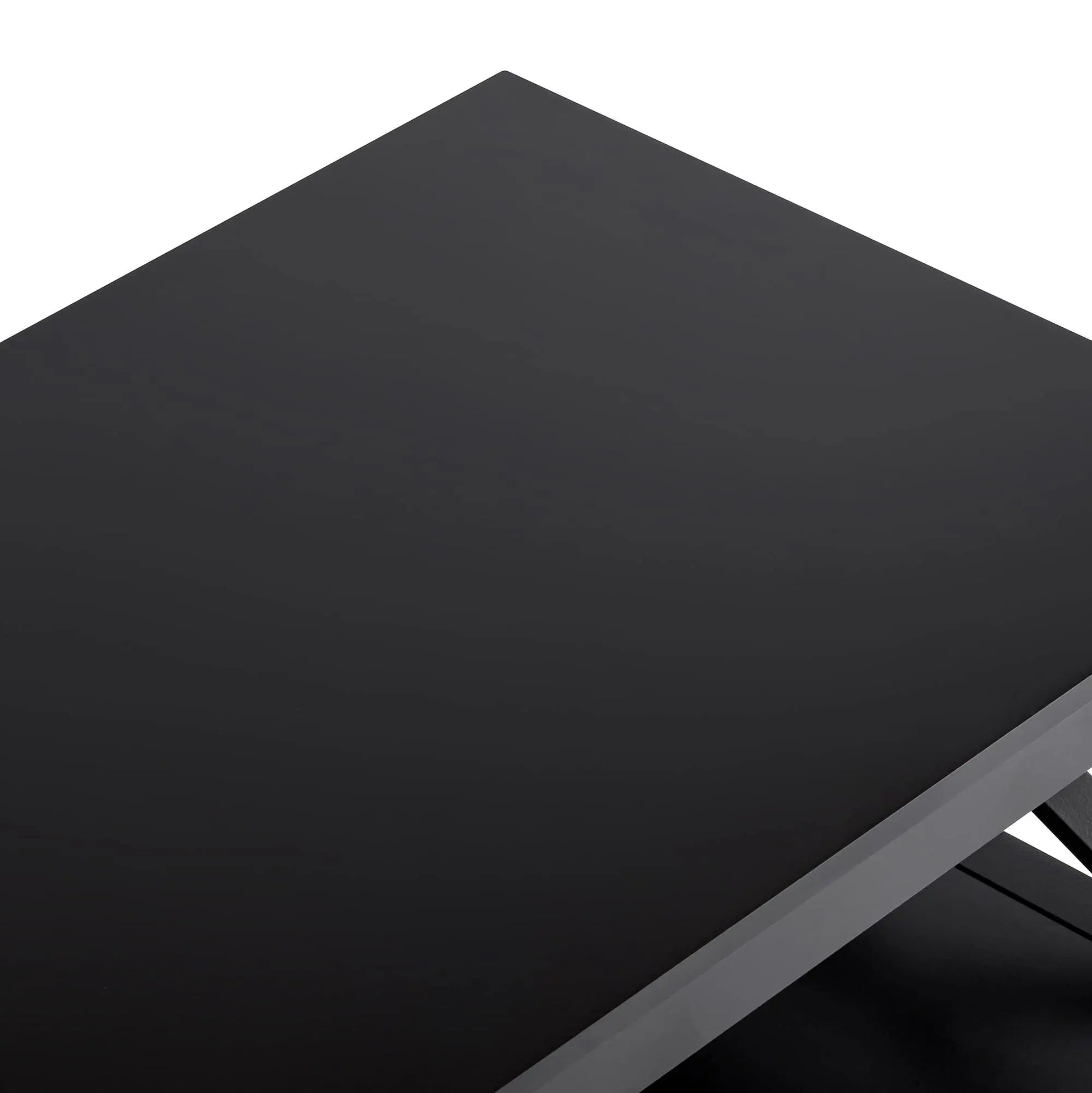 Black Wood Coffee Table with Thick Legs and Storage for Living Room ChooChoo