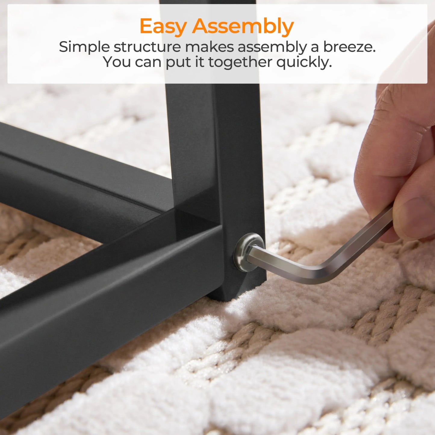 Yaheetech Coffee Table, Tempered Glass Coffee Table, Modern Simple Center Tables w/Geometric-Inspired Design & Metal-Frame & Easy Assembly & Open Storage Shelf for Living Room, Office, Black Yaheetech