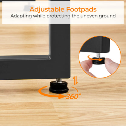 Yaheetech Coffee Table, Tempered Glass Coffee Table, Modern Simple Center Tables w/Geometric-Inspired Design & Metal-Frame & Easy Assembly & Open Storage Shelf for Living Room, Office, Black Yaheetech