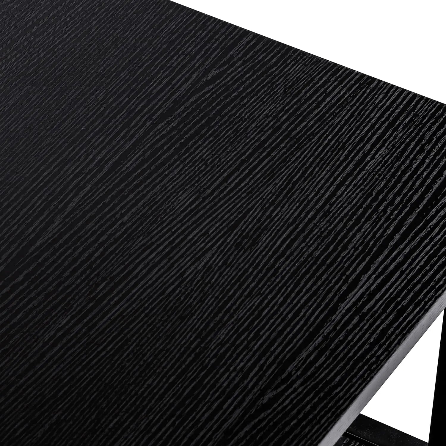 Black Wood Mission Coffee Table with Shelf, 40 Inch Living Room Table ChooChoo